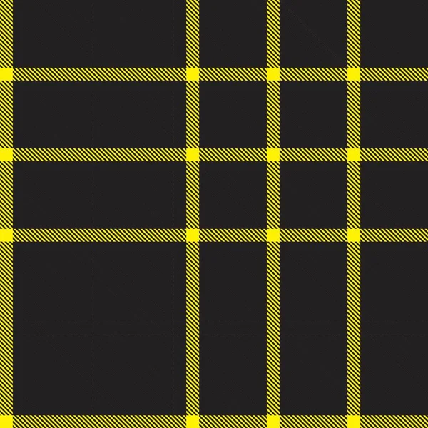 Plaid Amarillo Cuadros Tartán Patrón Sin Costura Adecuado Para Textiles — Vector de stock