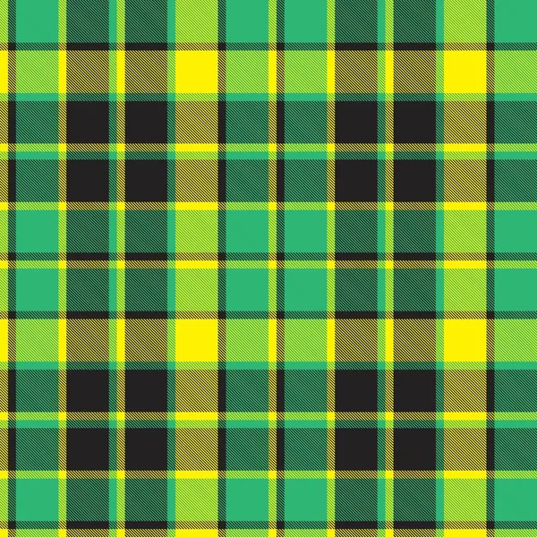 Yellow Plaid Geruit Tartan Naadloos Patroon Geschikt Voor Mode Textiel — Stockvector