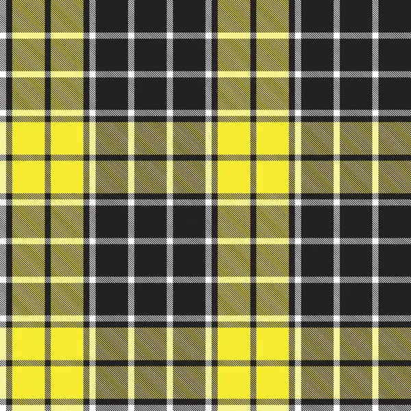 Żółta Krata Kratkę Tartan Bezszwowy Wzór Nadaje Się Mody Tekstyliów — Wektor stockowy