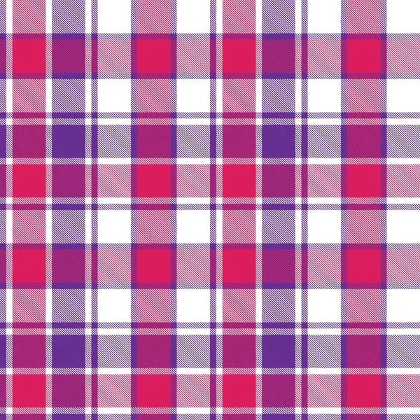 Xadrez Roxo Xadrez Tartan Padrão Sem Costura Adequado Para Têxteis — Vetor de Stock