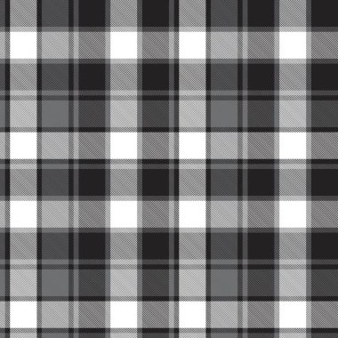 Siyah ve beyaz ekoseli, kareli, ekose desenli moda tekstil ve grafikleri için uygun.