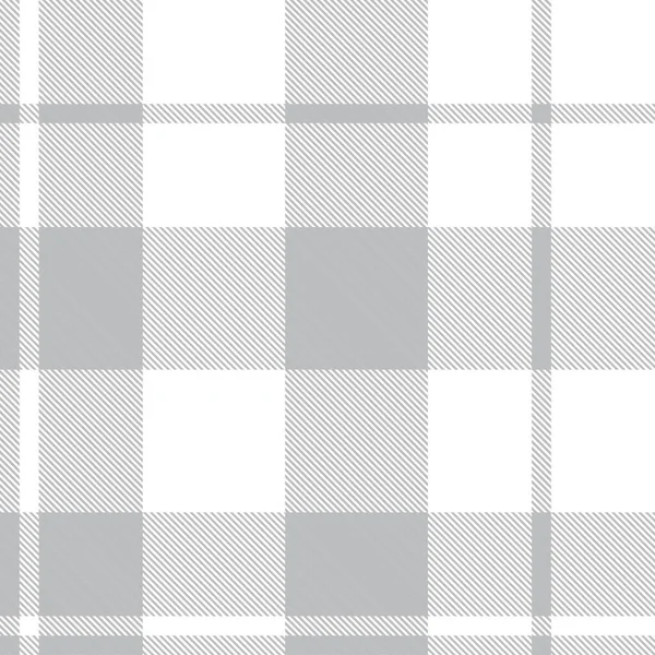 Plaid Blanco Cuadros Tartán Patrón Sin Costura Adecuado Para Textiles — Vector de stock