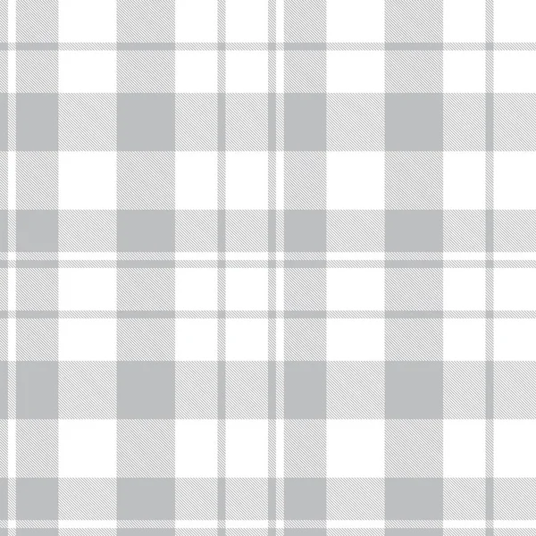 Plaid Blanc Carreaux Motif Tartan Sans Couture Adapté Aux Textiles — Image vectorielle