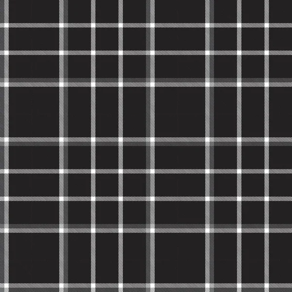 Black White Plaid Kostkovaný Tartan Bezešvý Vzor Vhodný Pro Módní — Stockový vektor