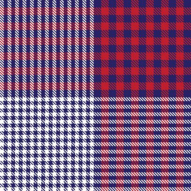 Mavi Glen Ekose desenli, moda tekstil ve grafikleri için uygun.