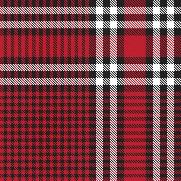 Red Glen Plaid Textured Seamless Pattern Suitable Fashion Textiles Graphics — Stock Vector