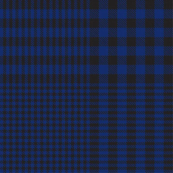 Blue Glen Plaid Texturovaný Bezešvý Vzor Vhodný Pro Módní Textil — Stockový vektor