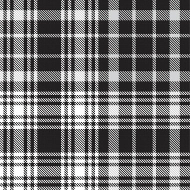 Siyah ve Beyaz Glen Ekose desenli, moda tekstil ve grafikleri için uygun.