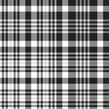 Siyah ve Beyaz Glen Ekose desenli, moda tekstil ve grafikleri için uygun.