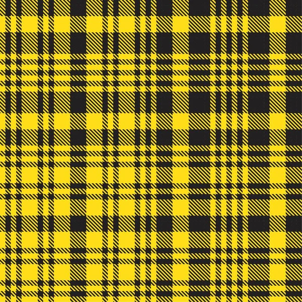 Patrón Sin Costura Texturizado Cuadros Yellow Glen Adecuado Para Textiles — Vector de stock