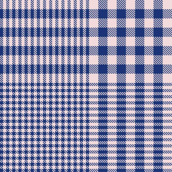 Pink Navy Glen Plaid Υφές Χωρίς Ραφή Μοτίβο Κατάλληλο Για — Διανυσματικό Αρχείο