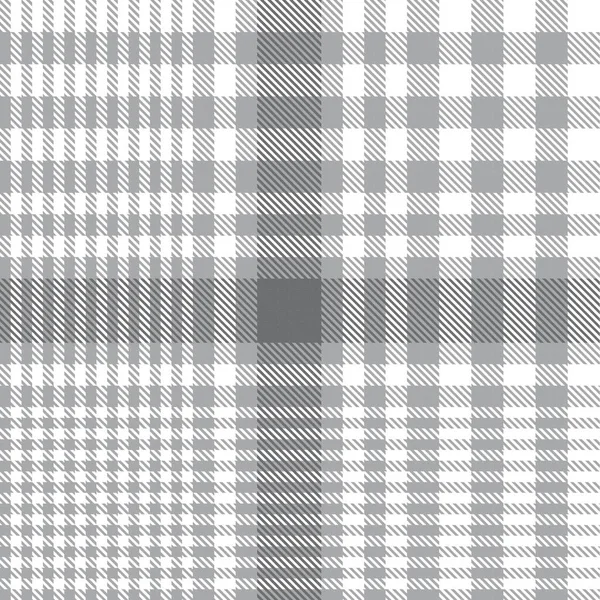 White Glen Plaid Textuur Naadloos Patroon Geschikt Voor Mode Textiel — Stockvector