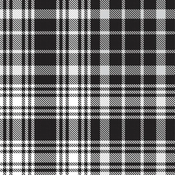 Fekete Fehér Glen Plaid Texturált Zökkenőmentes Minta Alkalmas Divat Textil — Stock Vector