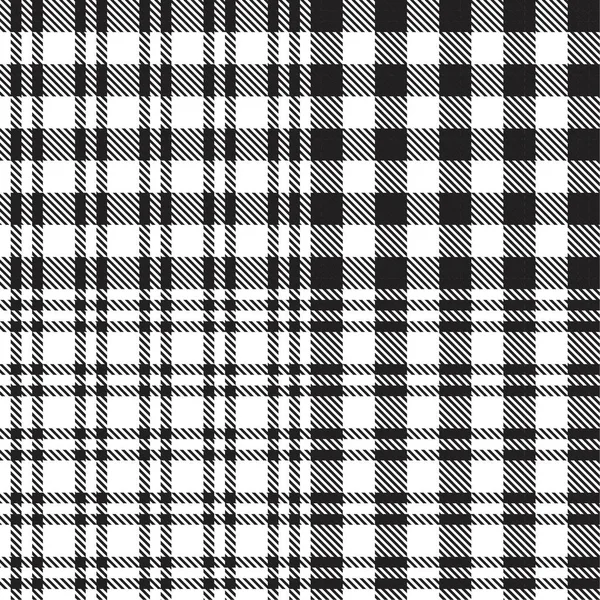 Fekete Fehér Glen Plaid Texturált Zökkenőmentes Minta Alkalmas Divat Textil — Stock Vector