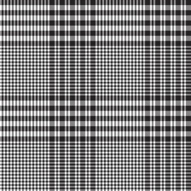 Siyah ve Beyaz Glen Ekose desenli, moda tekstil ve grafikleri için uygun.