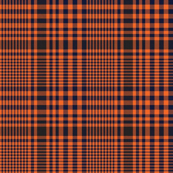 Orange Glen Plaid Textured Seamless Pattern Suitable Fashion Textiles Graphics — Stock Vector