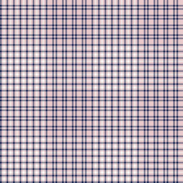 Pink Navy Glen Plaid Textured Seamless Pattern Suitable Fashion Textiles — Stock Vector