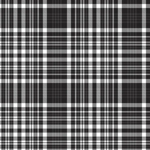 Fekete Fehér Glen Plaid Texturált Zökkenőmentes Minta Alkalmas Divat Textil — Stock Vector