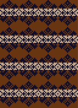 Moda tekstil, örgü ve grafikler için kahverengi Noel panayırı desenli arka plan