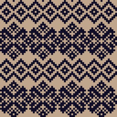 Moda tekstil, örgü ve grafikler için kahverengi Noel panayırı desenli arka plan