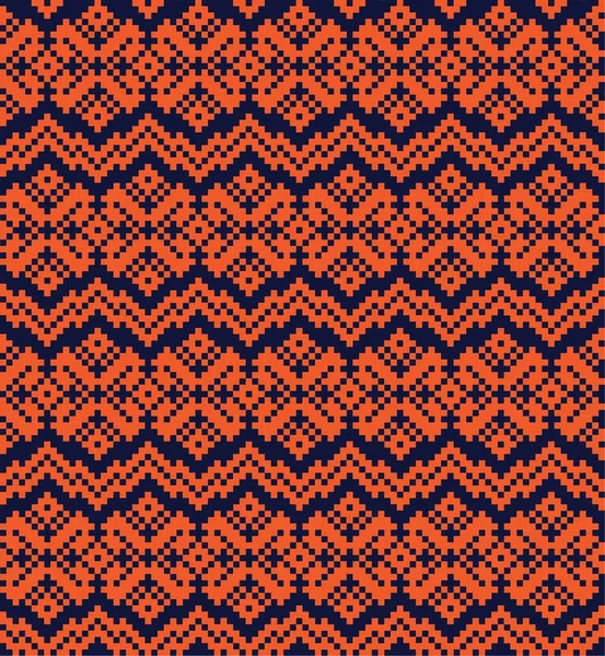 Оранжевый Фон Рождественской Ярмарки Модных Текстиля Трикотажа Графики — стоковый вектор