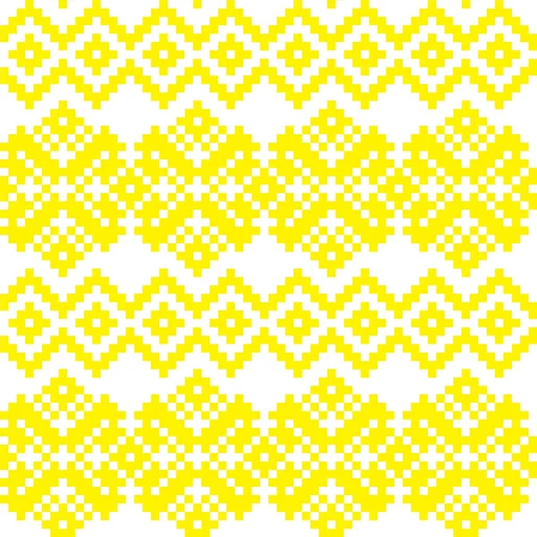 Yellow Christmas Fair Isle Pattern Background Fashion Textiles Knitwear Graphics — Stock Vector