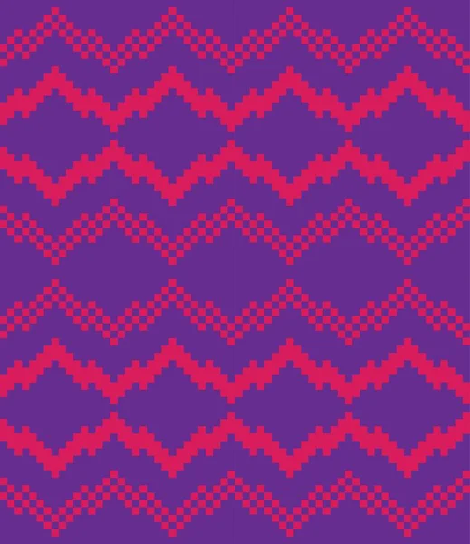 Purple Christmas Fair Isle Pattern Background Fashion Textiles Knitwear Graphics — Stock Vector
