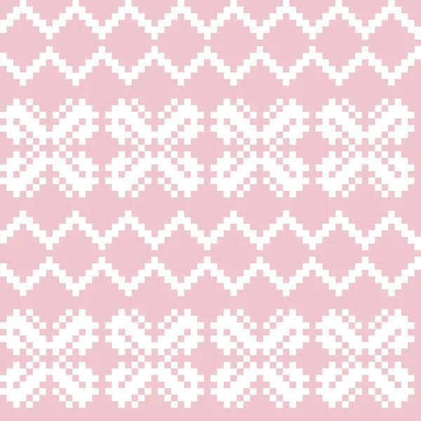 Fond Motif Île Noël Rose Pour Textiles Mode Tricots Graphiques — Image vectorielle