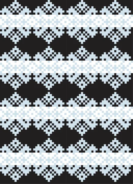 Sky Blue Christmas Fair Isle Pattern Background Fashion Textiles Knitwear — Stock Vector