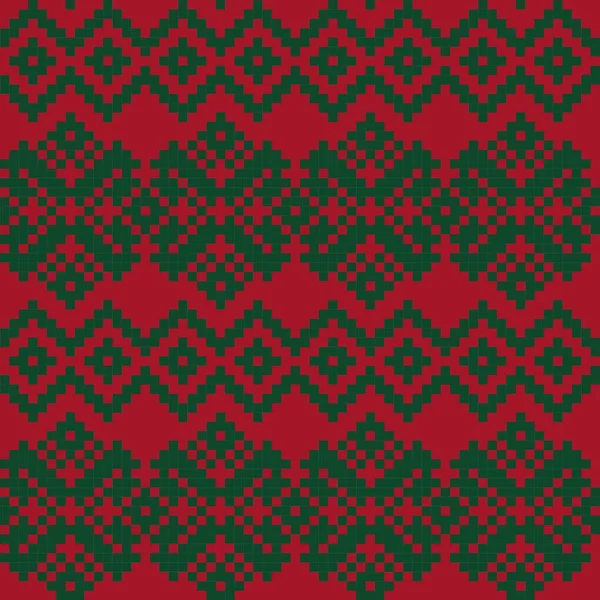 Fondo Patrón Isla Feria Navidad Para Textiles Moda Prendas Punto — Vector de stock