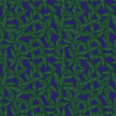 Mavi Tropik Yaprak botanik desensiz arka plan moda baskıları, grafikler, arka planlar ve el sanatları için uygundur