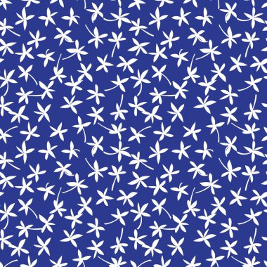 Mavi Tropik Yaprak botanik desensiz arka plan moda baskıları, grafikler, arka planlar ve el sanatları için uygundur