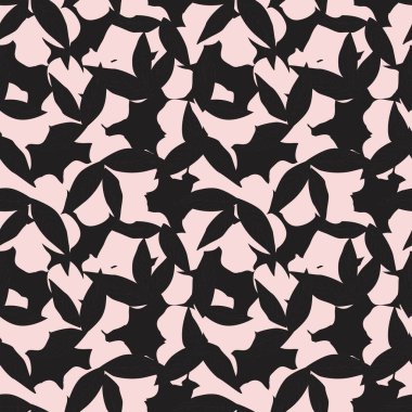 Pembe Tropik Yaprak botanik desensiz arka plan moda baskıları, grafikler, arka planlar ve el sanatları için uygundur