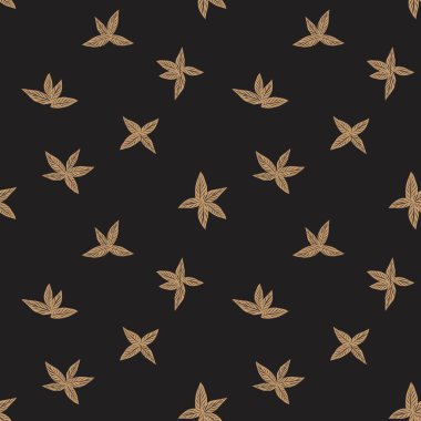 Kahverengi Tropik Yaprak botanik desensiz arka plan moda baskıları, grafikler, arka planlar ve el sanatları için uygundur