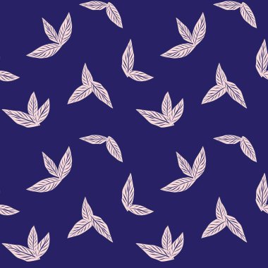 Pembe ve Donanma Tropikal Yaprak botanik desensiz arka plan moda baskıları, grafikler, arka planlar ve el sanatları için uygun