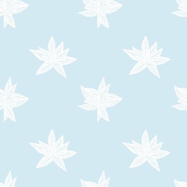 Gökyüzü Mavi Tropikal Yaprak botanik desensiz arka plan moda baskıları, grafikler, arka planlar ve el sanatları için uygundur