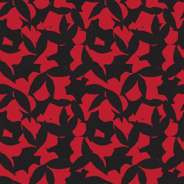 Kırmızı Tropik Yaprak botanik desensiz arka plan moda baskıları, grafikler, arka planlar ve el sanatları için uygundur