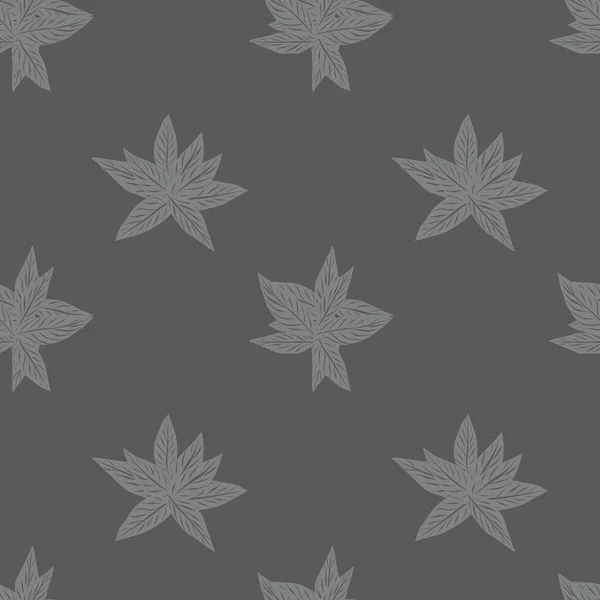 Gris Tropical Leaf Botanique Fond Motif Sans Couture Adapté Pour — Image vectorielle