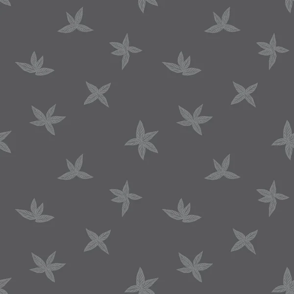 Gris Tropical Leaf Botanique Fond Motif Sans Couture Adapté Pour — Image vectorielle