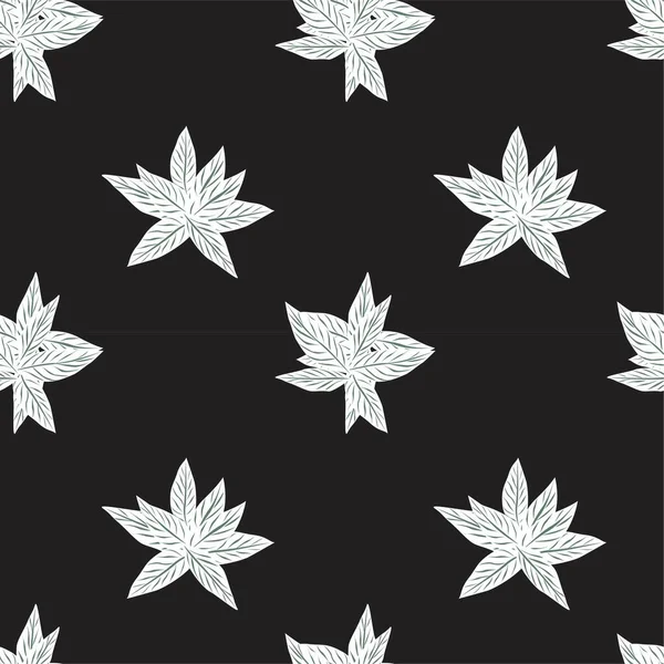 Black White Tropical Leaf Botanischer Nahtloser Musterhintergrund Für Modedrucke Grafiken — Stockvektor