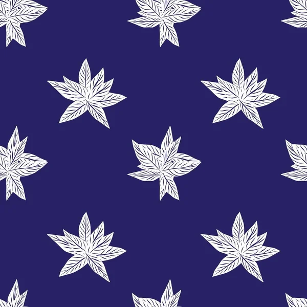 Blue Tropical Leaf Botaniska Sömlösa Mönster Bakgrund Lämplig För Mode — Stock vektor