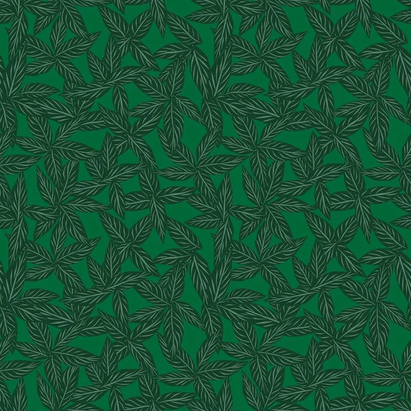 Verde Tropical Folha Botânica Sem Costura Fundo Padrão Adequado Para — Vetor de Stock