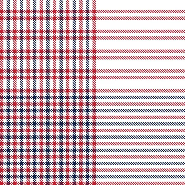 Red Navy Glen Plaid Texturiertes Nahtloses Muster Für Modetextilien Und — Stockvektor