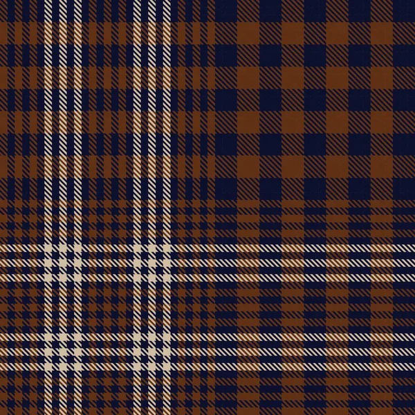 Bruin Glen Plaid Textuur Naadloos Patroon Geschikt Voor Mode Textiel — Stockvector