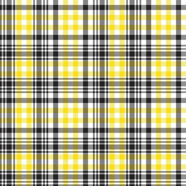 Žlutý Glen Plaid Texturovaný Bezešvý Vzor Vhodný Pro Módní Textil — Stockový vektor