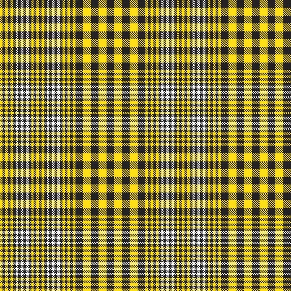 Yellow Glen Plaid Textuur Naadloos Patroon Geschikt Voor Mode Textiel — Stockvector