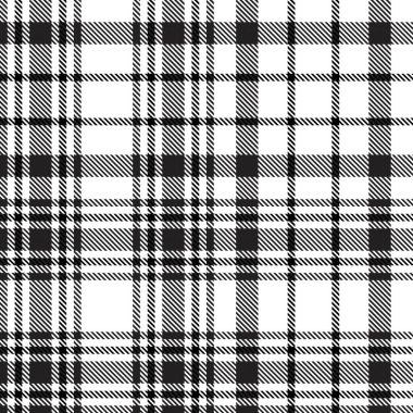 Siyah ve Beyaz Glen Ekose desenli, moda tekstil ve grafikleri için uygun.