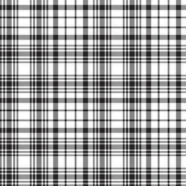 Siyah ve Beyaz Glen Ekose desenli, moda tekstil ve grafikleri için uygun.