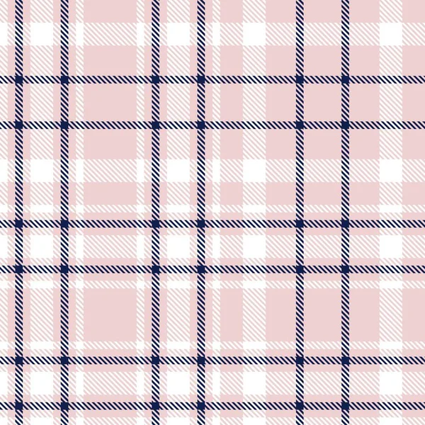 Pink Navy Glen Plaid Textured Seamless Pattern Suitable Fashion Textiles — Stock Vector