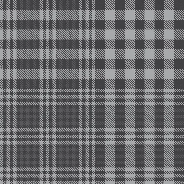 Grey Glen Plaid Textuur Naadloos Patroon Geschikt Voor Mode Textiel — Stockvector